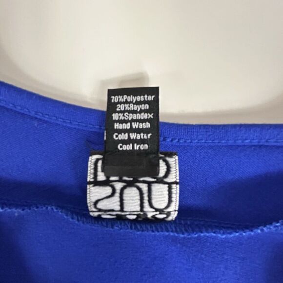 Clara Sun Woo Jacket Size S Royal Blue Drape Open Front Lagenlook Oversized - Picture 7 of 10